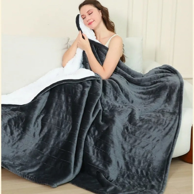 Louane | Grey Electric Heated Blanket for Bed