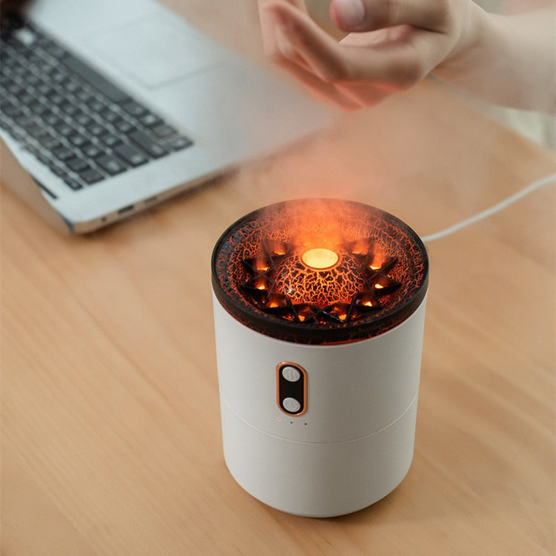 Greta | Humidifier with Volcanic Flame Mist Effect for Bedroom or Desk
