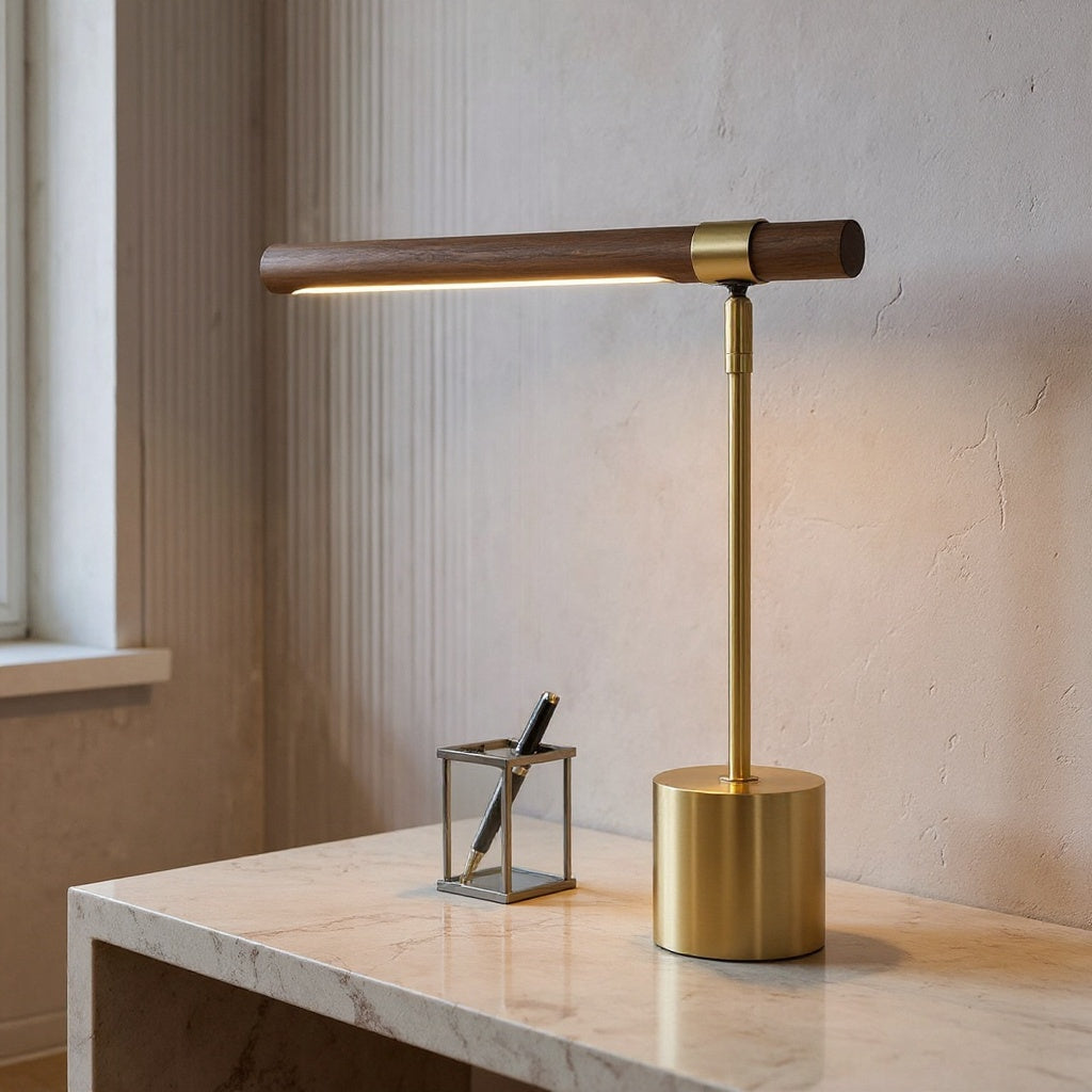 Olivier | Table Lamp with Walnut Wood and 3-Colour Light