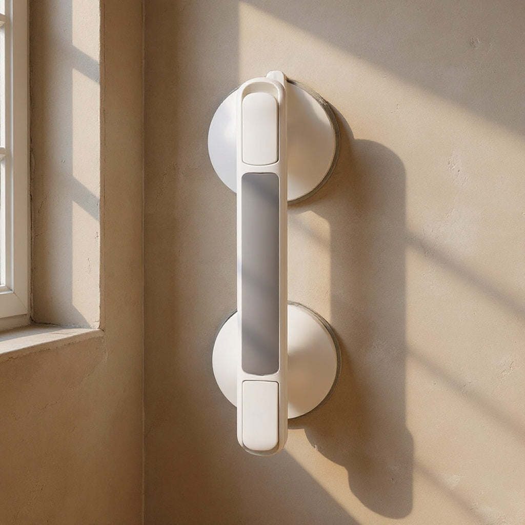 Renzo | Shower Safety Grab Bar for Bathroom Support and Suction Rail