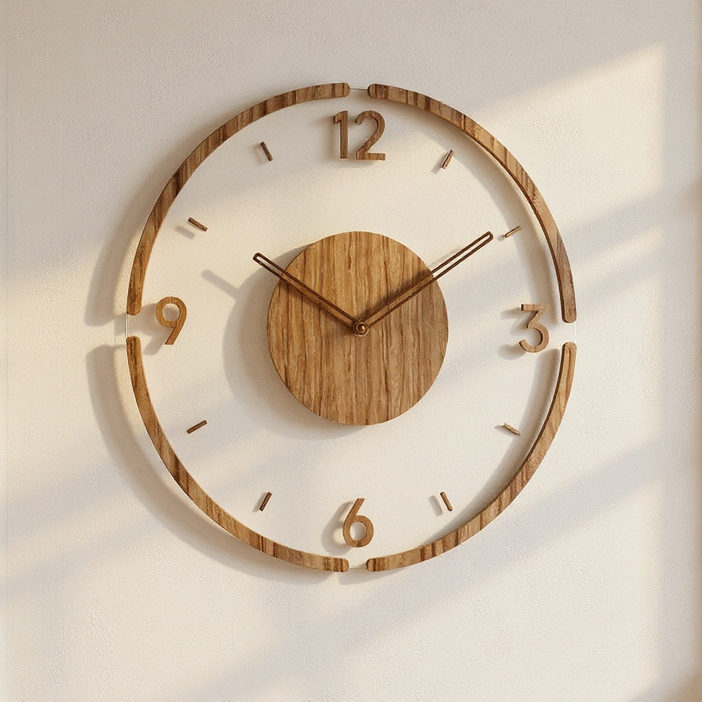 Elias | 30cm Wall Clock with Silent Quartz Mechanism for Modern Interiors