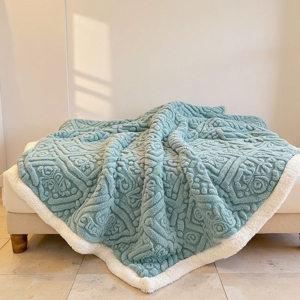 Victor | Warm Weighted Blanket in Embossed Fleece for Bedroom