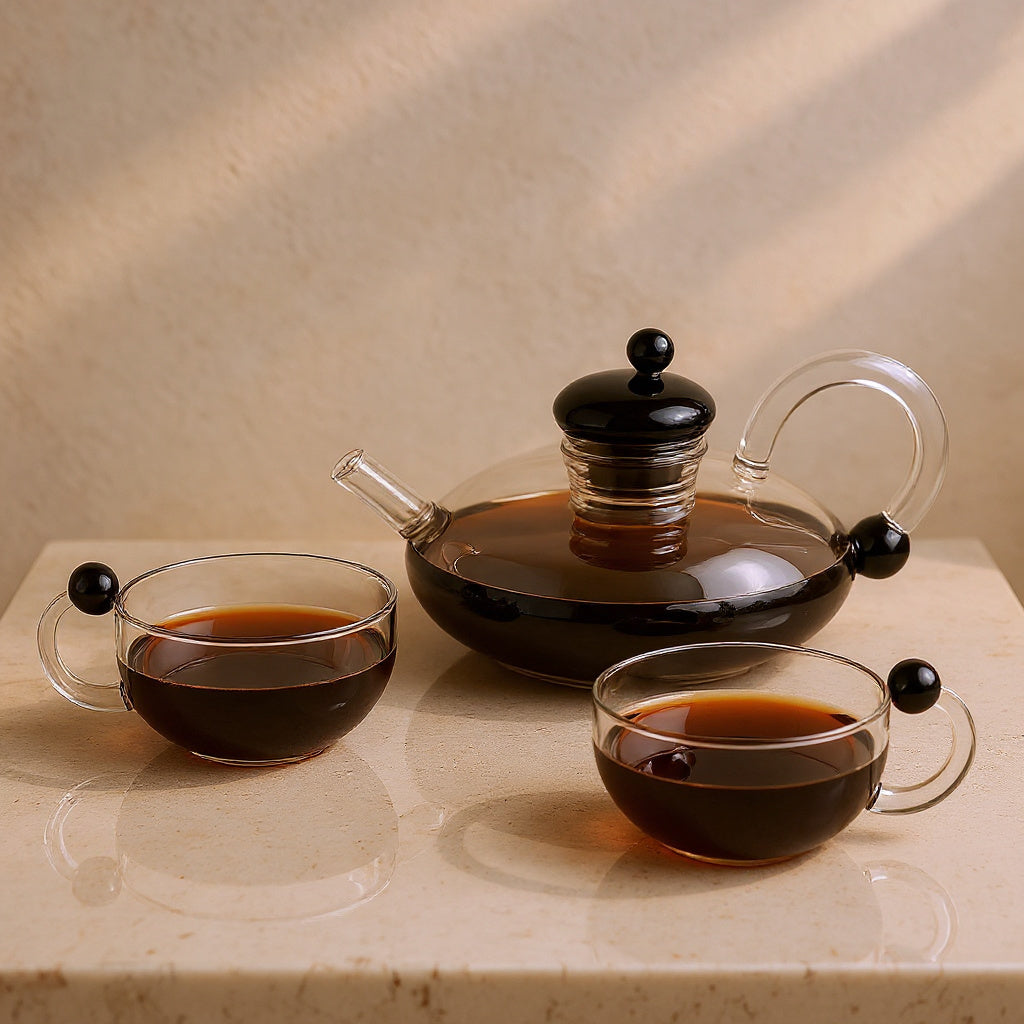 Liesel | Borosilicate Glass Teapot Set with Infuser and Cups
