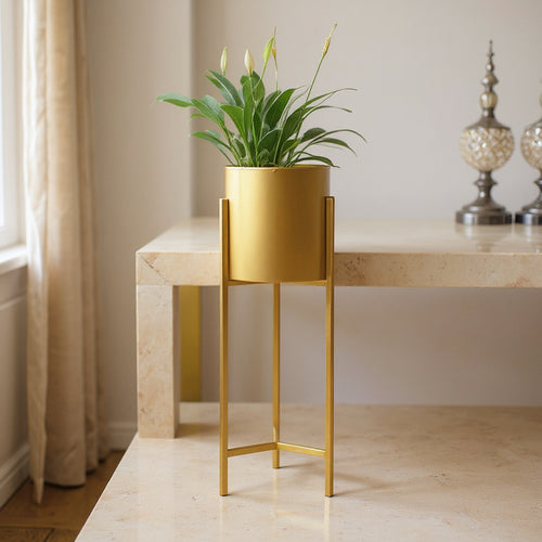 Damien | Tall Indoor Plant Stand in Gold Finish