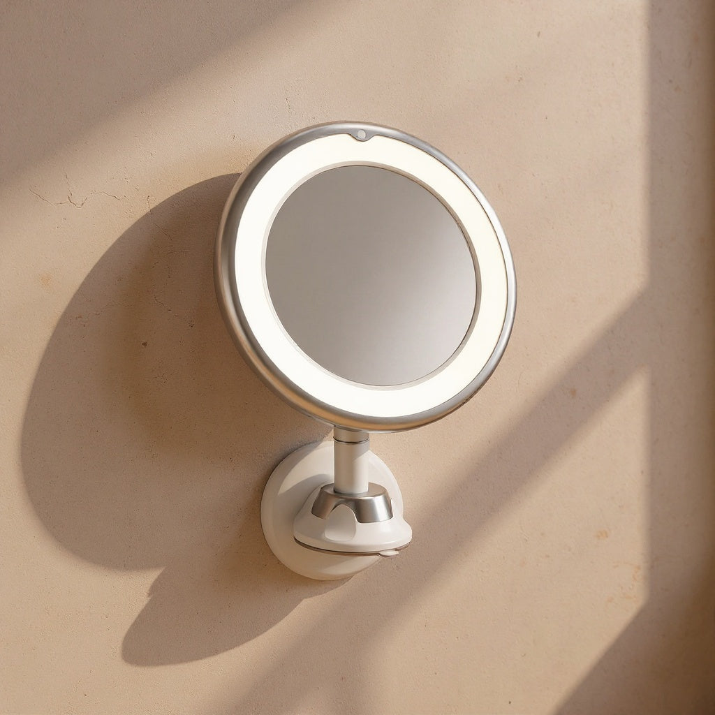 Estelle | LED Makeup Mirror with Suction Base for Bathroom