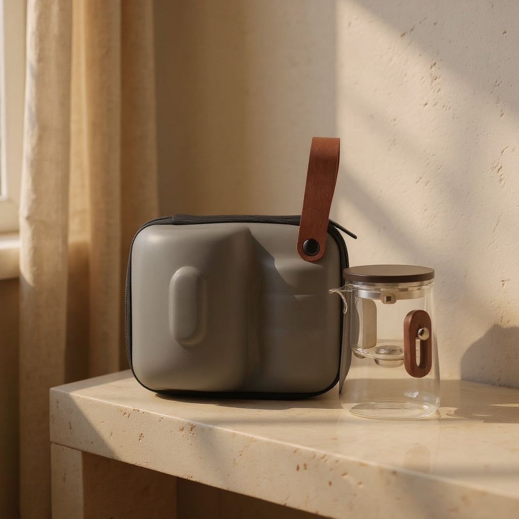 Linn | Portable Tea Set with Filtration Teapot and Travel Case