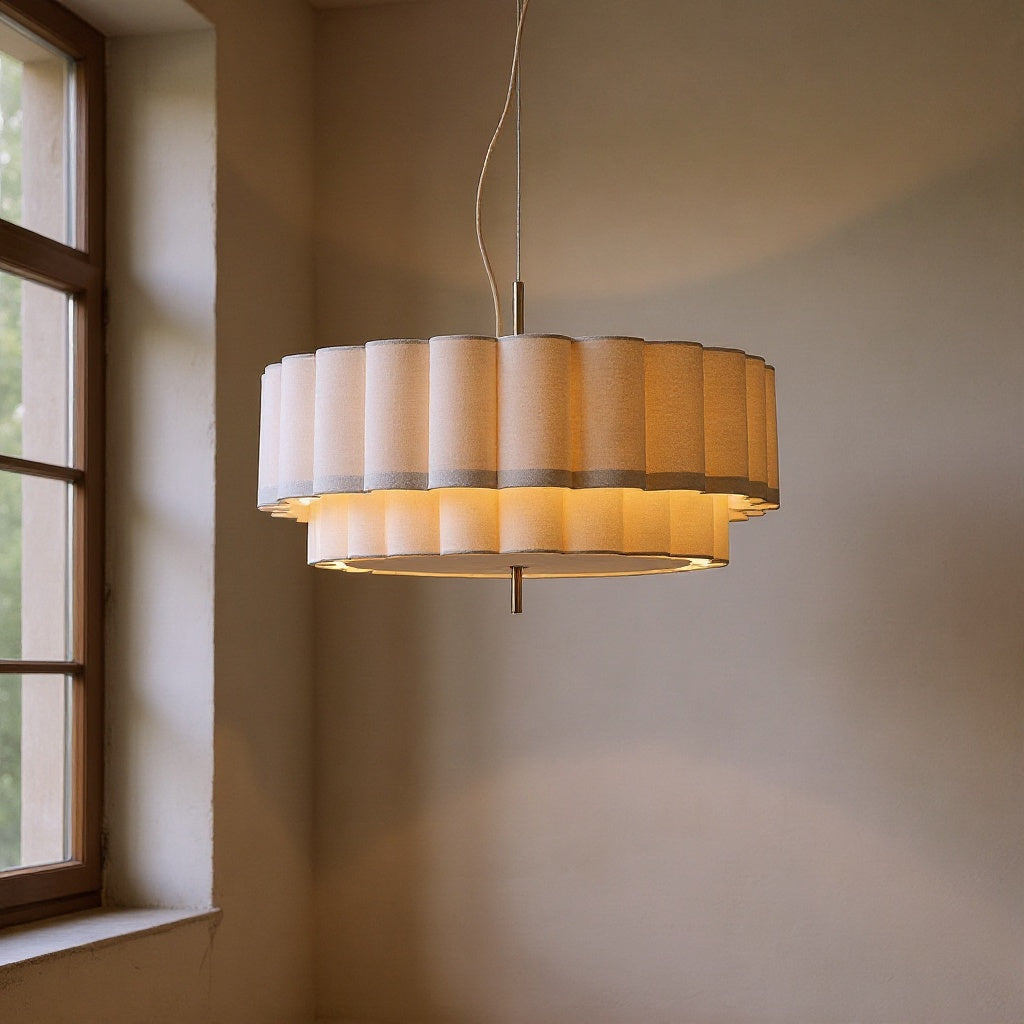 Estelle | Vintage Fabric Pendant Light for Dining Room