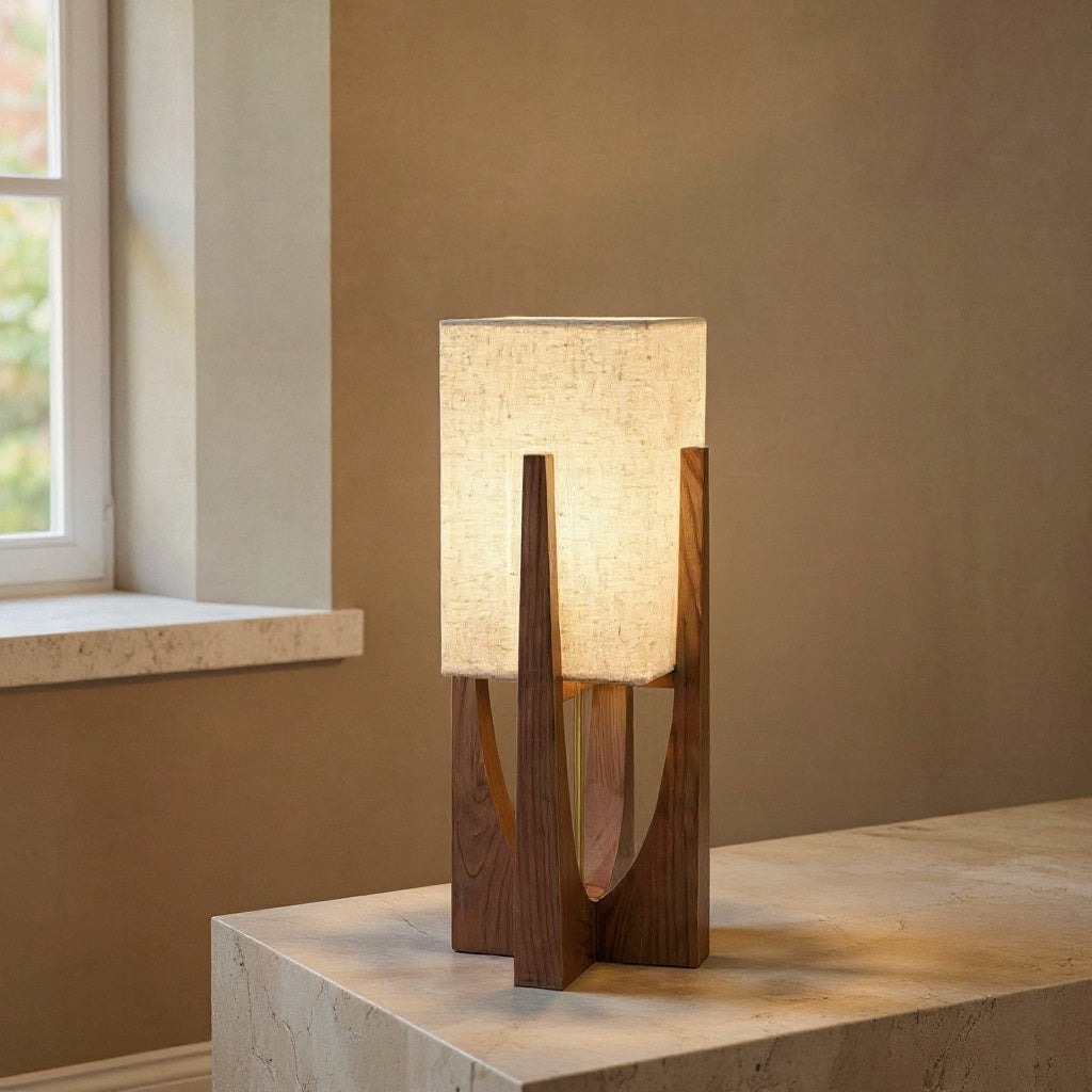 Adrienne | Floor Lamp with Fabric Shade for Living Room