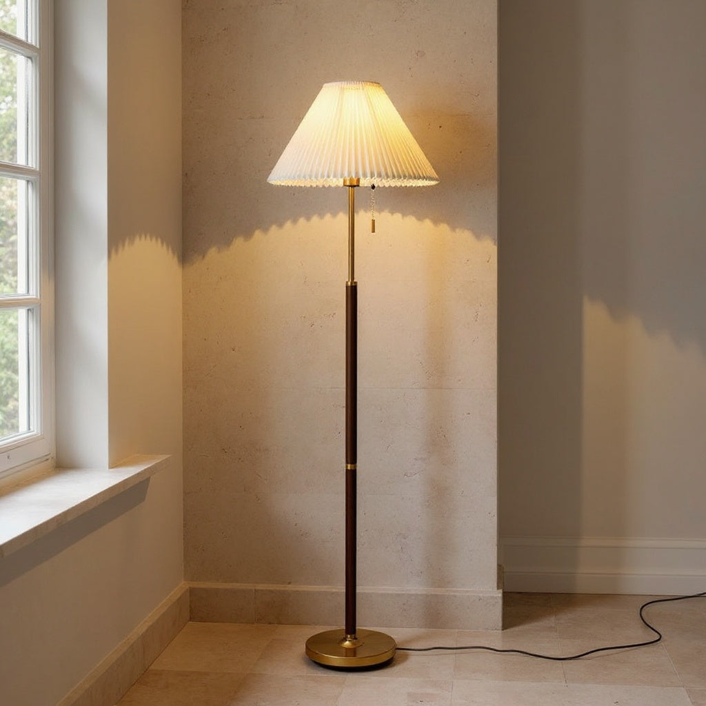 Eloise | Floor Lamp with Pleated Shade for Living Room