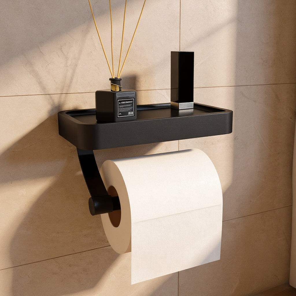 Dante | Toilet Paper Holder in Black Stainless Steel for Modern Bathroom