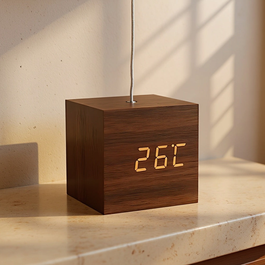 Oslo | LED Alarm Clock with Modern Cube Design for Bedside