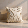 Sabella | Boho Chenille Pillow with Geometric Lines for Sofa