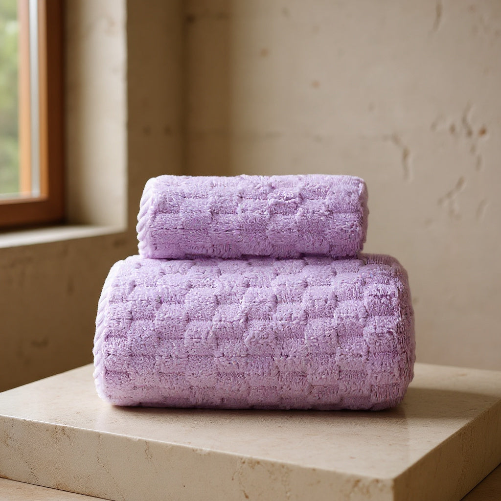 Beatrice | Quick Dry Fleece Towel Set for Bathroom and Gym