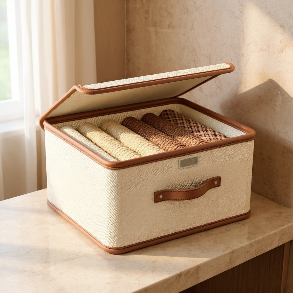 Storix | Foldable Storage Box with Lid for Bedroom or Living Room