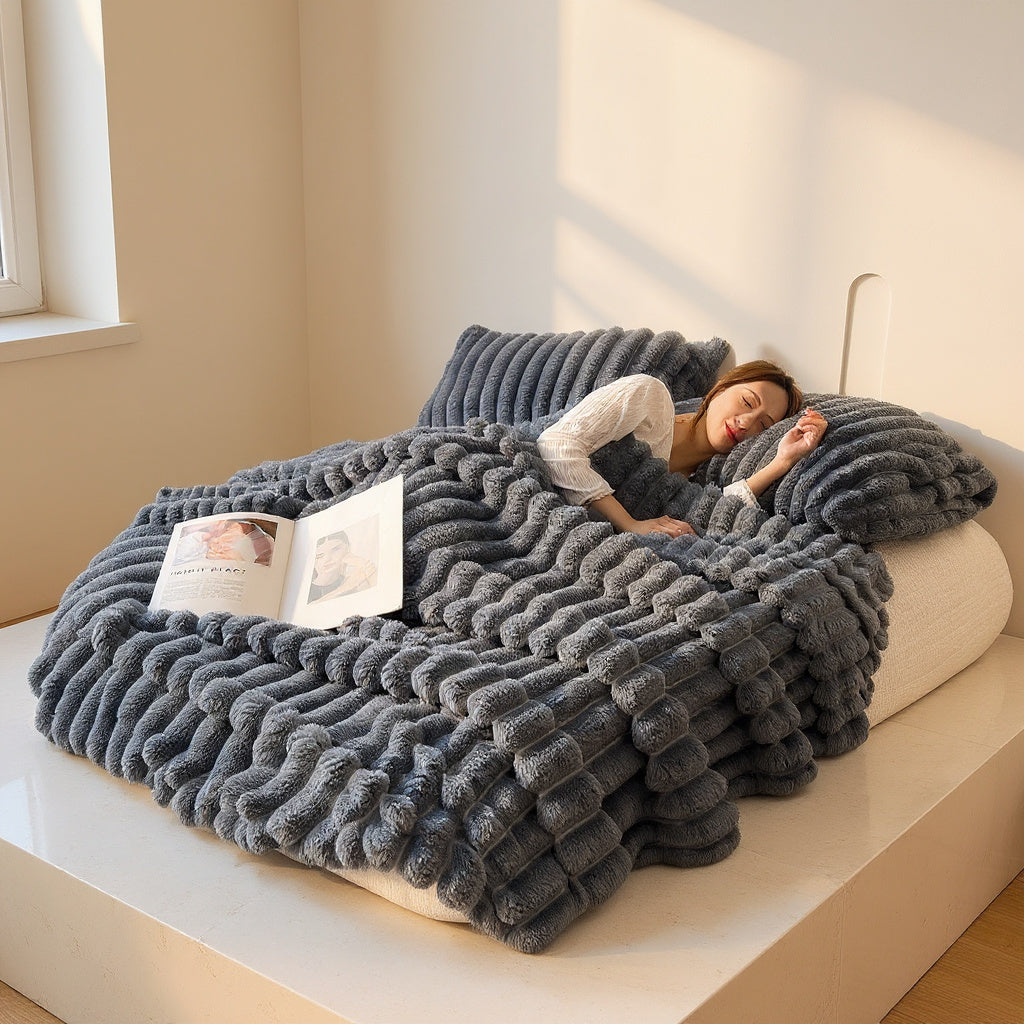 Ilaria | Warm Weighted Blanket in Flannel for Autumn Evenings