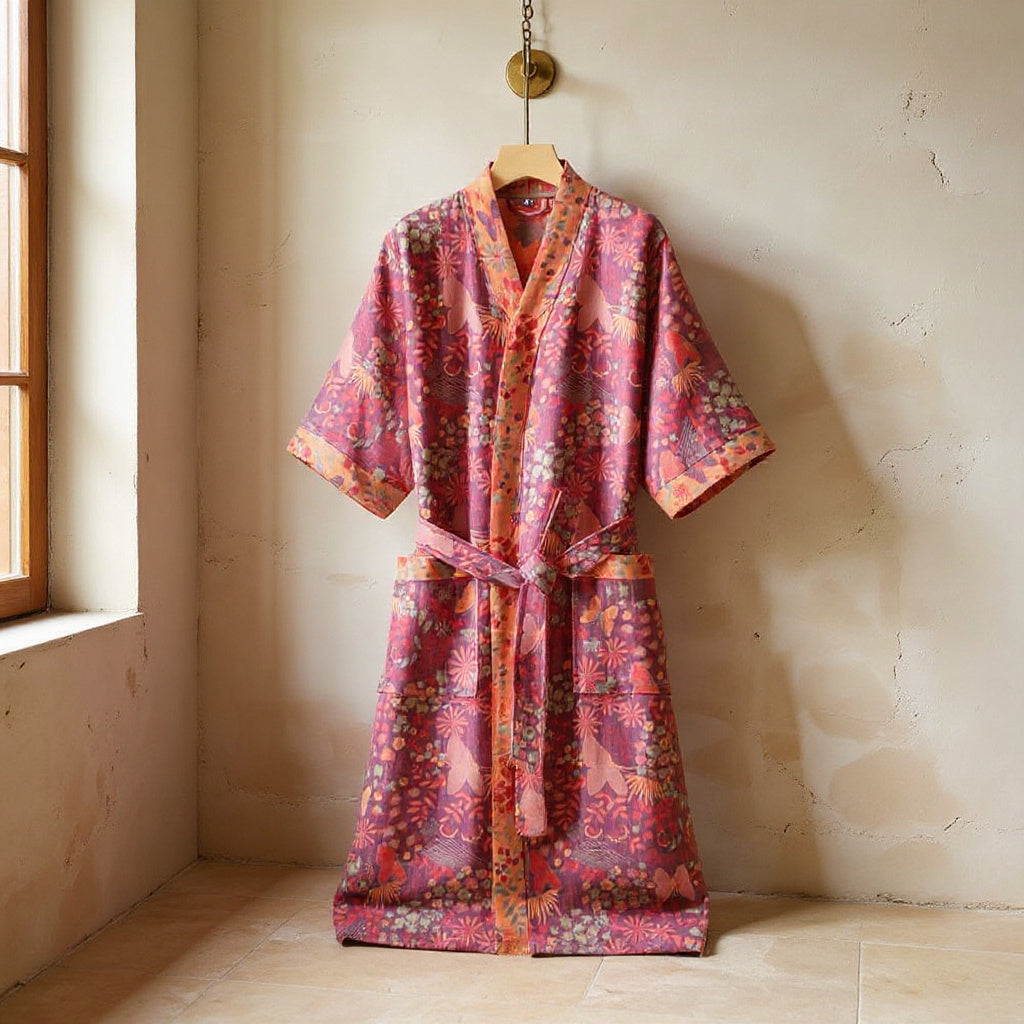 Noemi | Lightweight Cotton Bathrobe for Bedroom and Bath