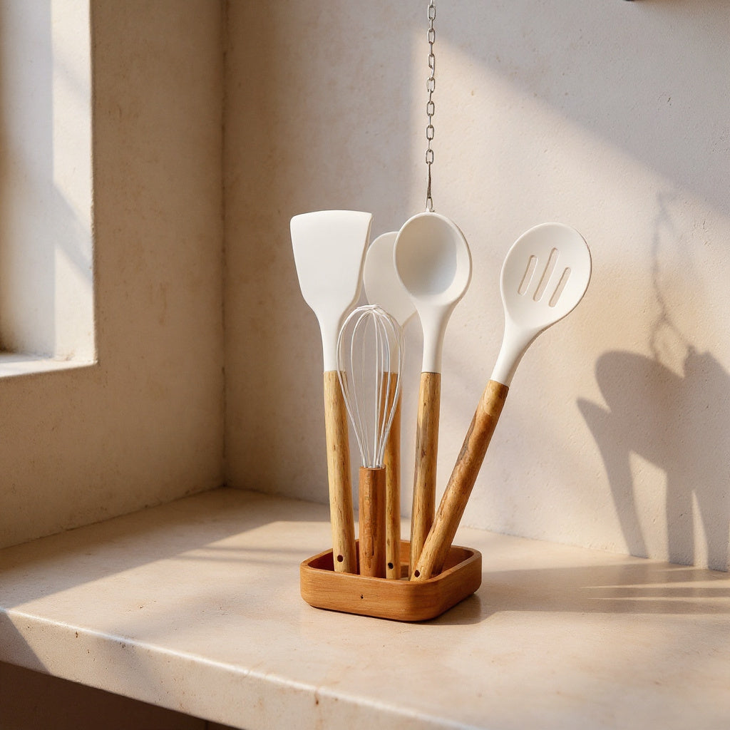 Amandine | Heat Resistant Silicone Cooking Utensils for Non-Stick Pans