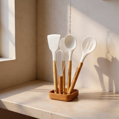Amandine | Heat Resistant Silicone Cooking Utensils for Non-Stick Pans
