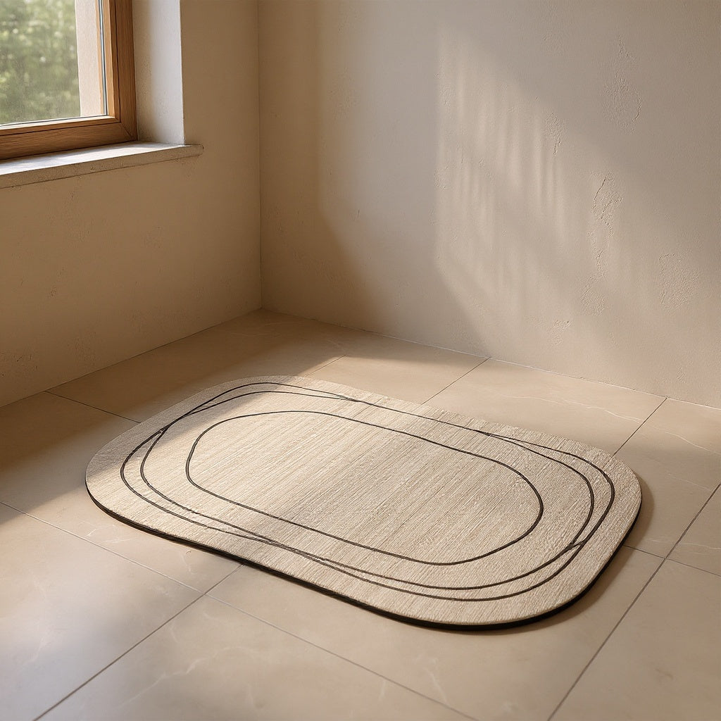 Léa | Abstract Pattern Floor Mat for Bathroom