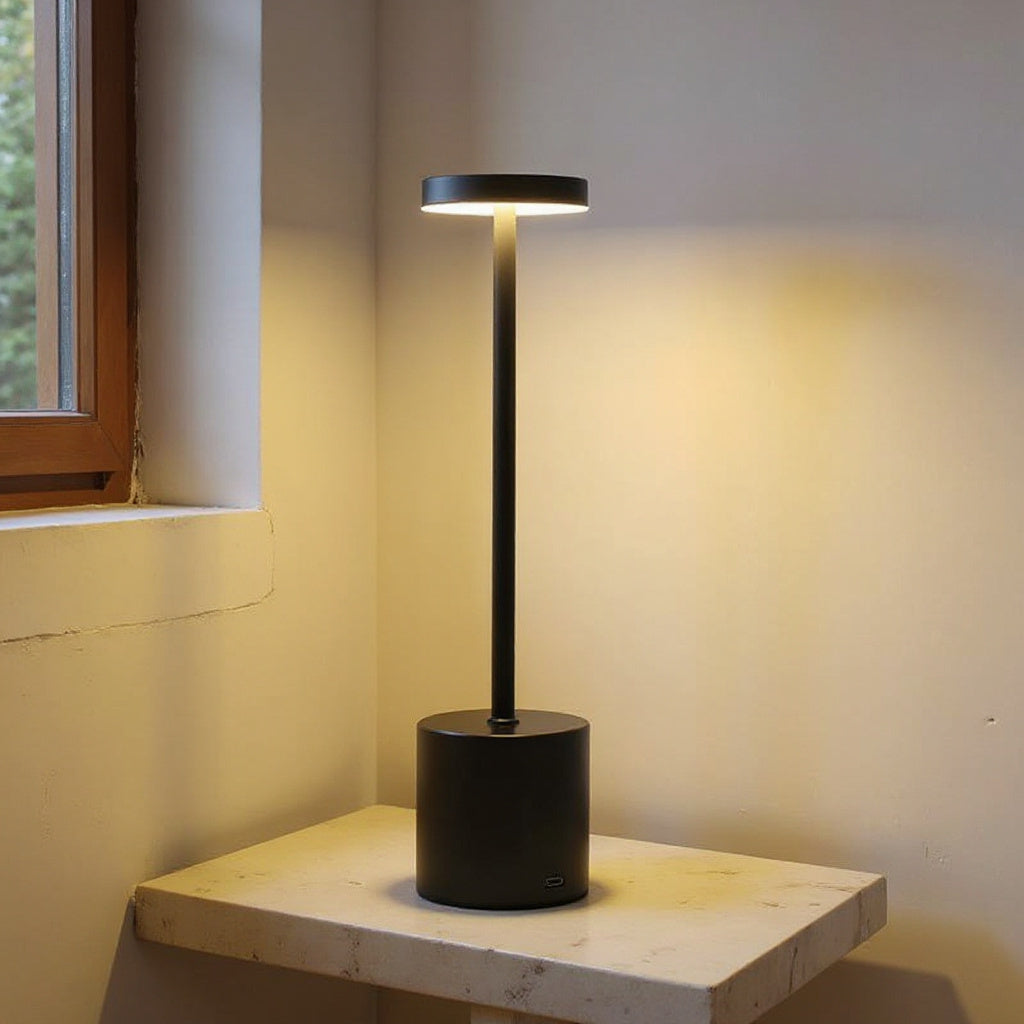 Frida | Battery Operated LED Table Lamp for Bedroom or Living Room