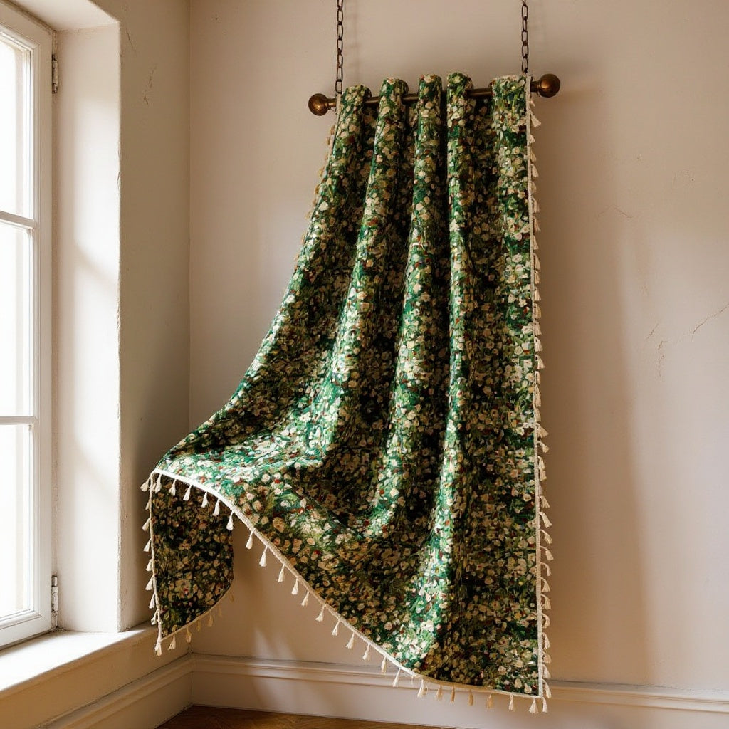 Céleste | Floral Tapestry Curtain for Living Room