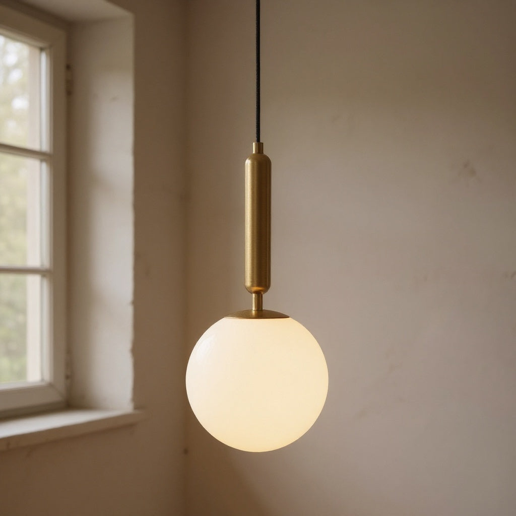 Isolde | Nordic Glass Globe Pendant Light for Kitchen or Dining