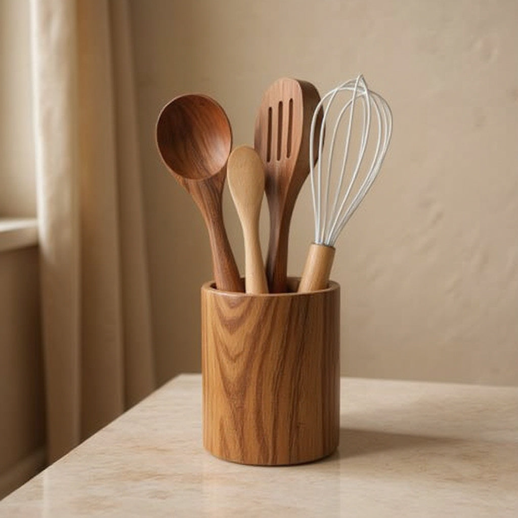 Bastien | Wooden Utensils Set for Non-Stick Cookware & Everyday Cooking
