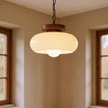 Annika | Cream Glass Ceiling Light in Bauhaus Style