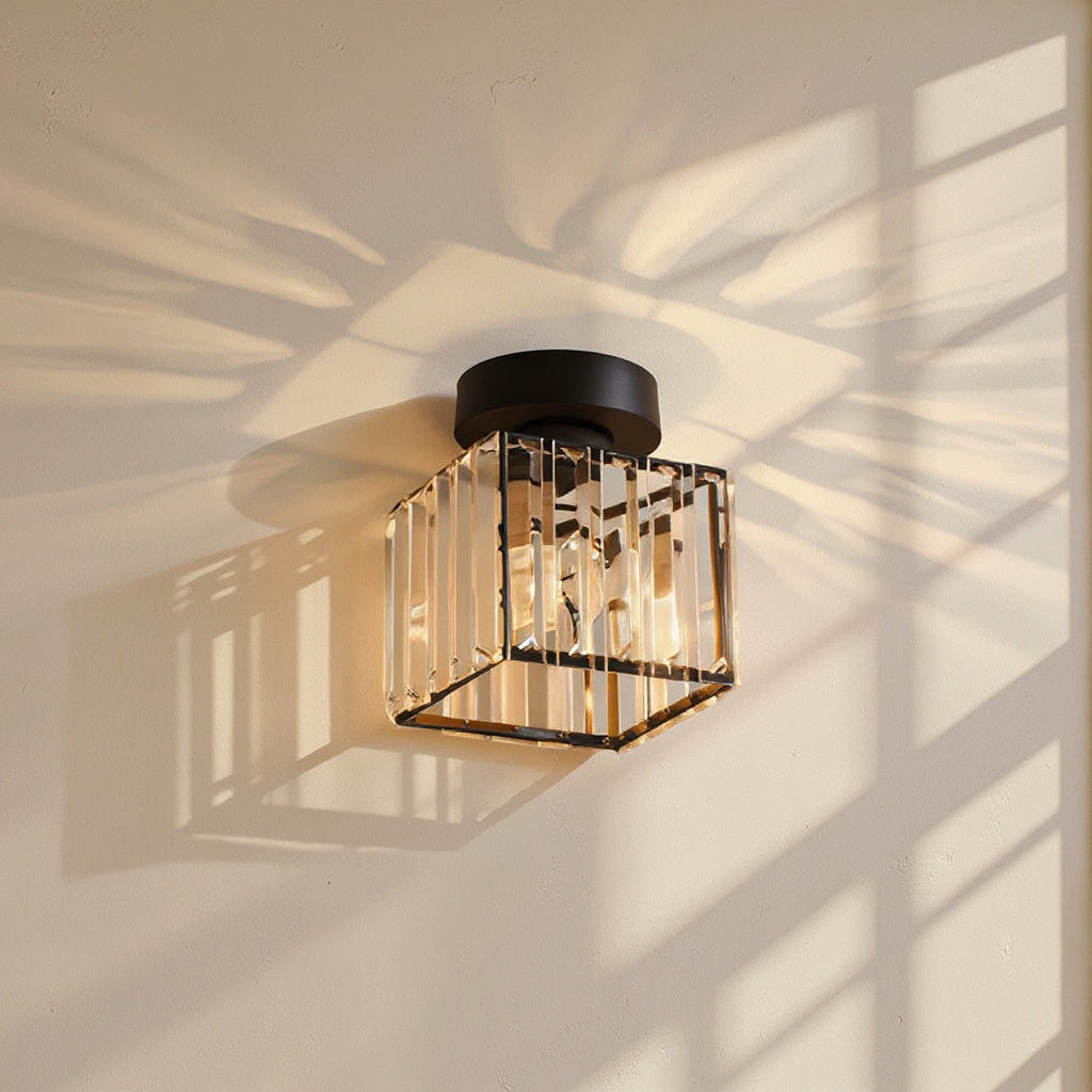 Adrien | Flush Mount Ceiling Light with Crystal Shade for Hallway