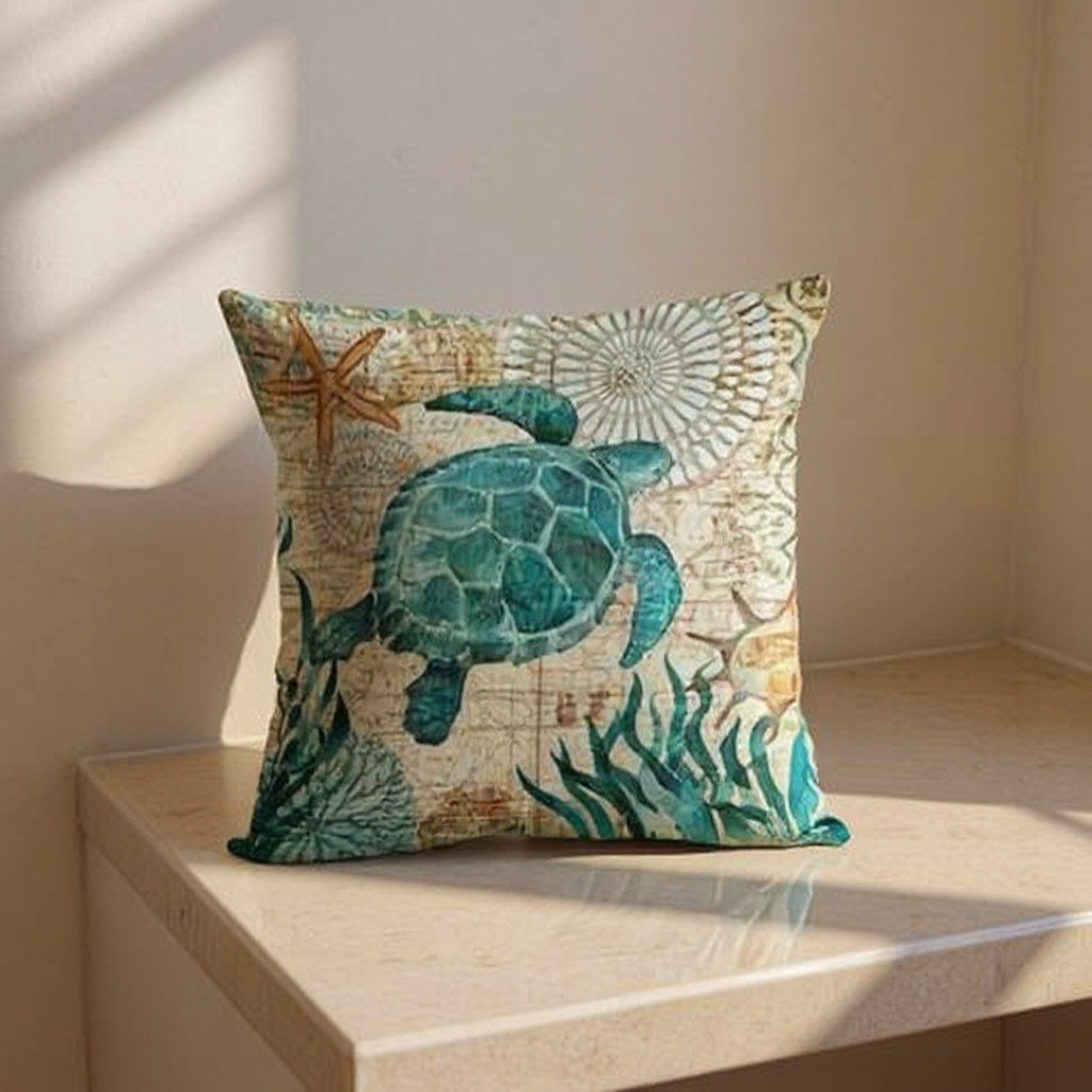 Larissa | Sofa and Chair Cushions with Sea Life Motif