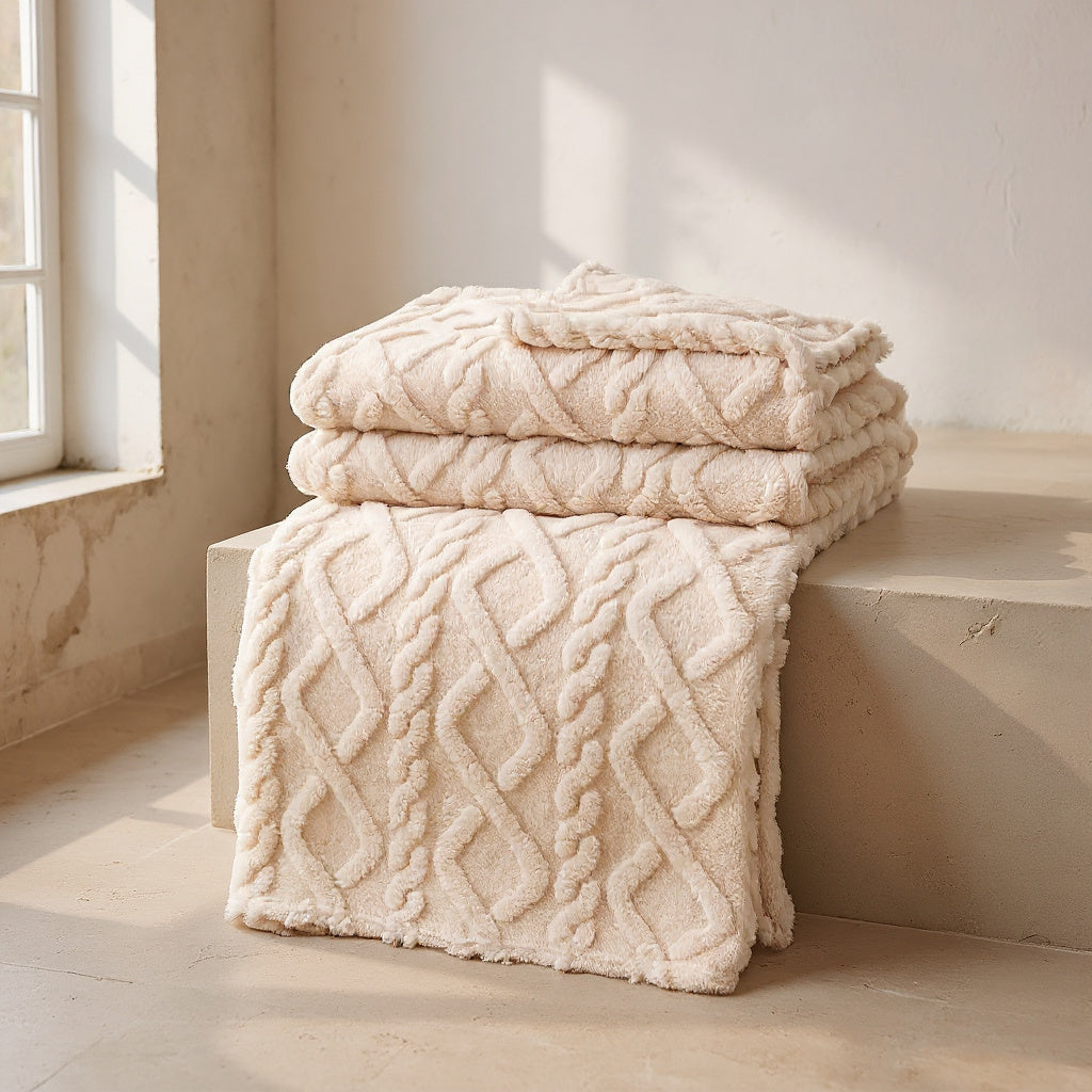 Heloise | Warm Weighted Fleece Blanket for Sofa or Bedroom