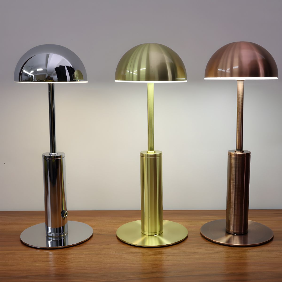 Domed shade for a downward glow